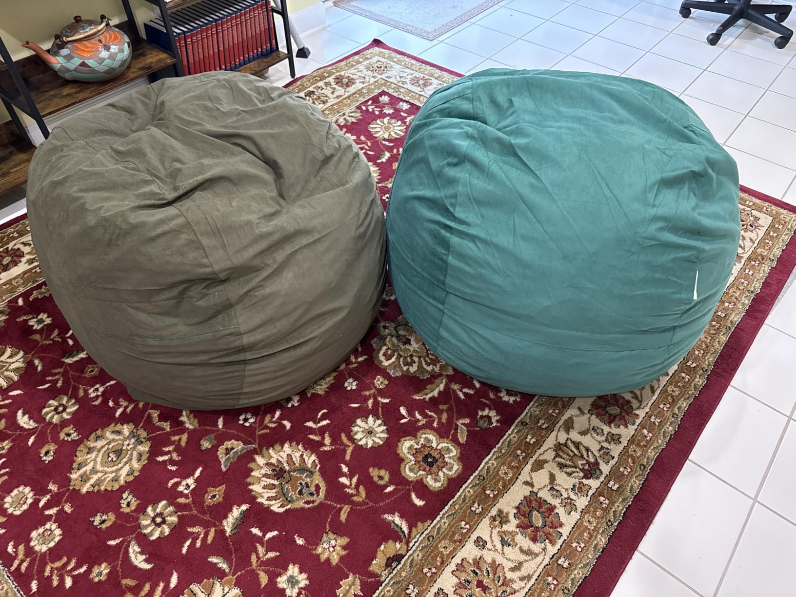 Big Joe Fuf 8Ft Giant Foam Bean Bag Chair, Oversized Couch with Removable Cover for Kids, Teens, Adults, Vanilla Latte Corded Plush, 8 Foot customer photo 2