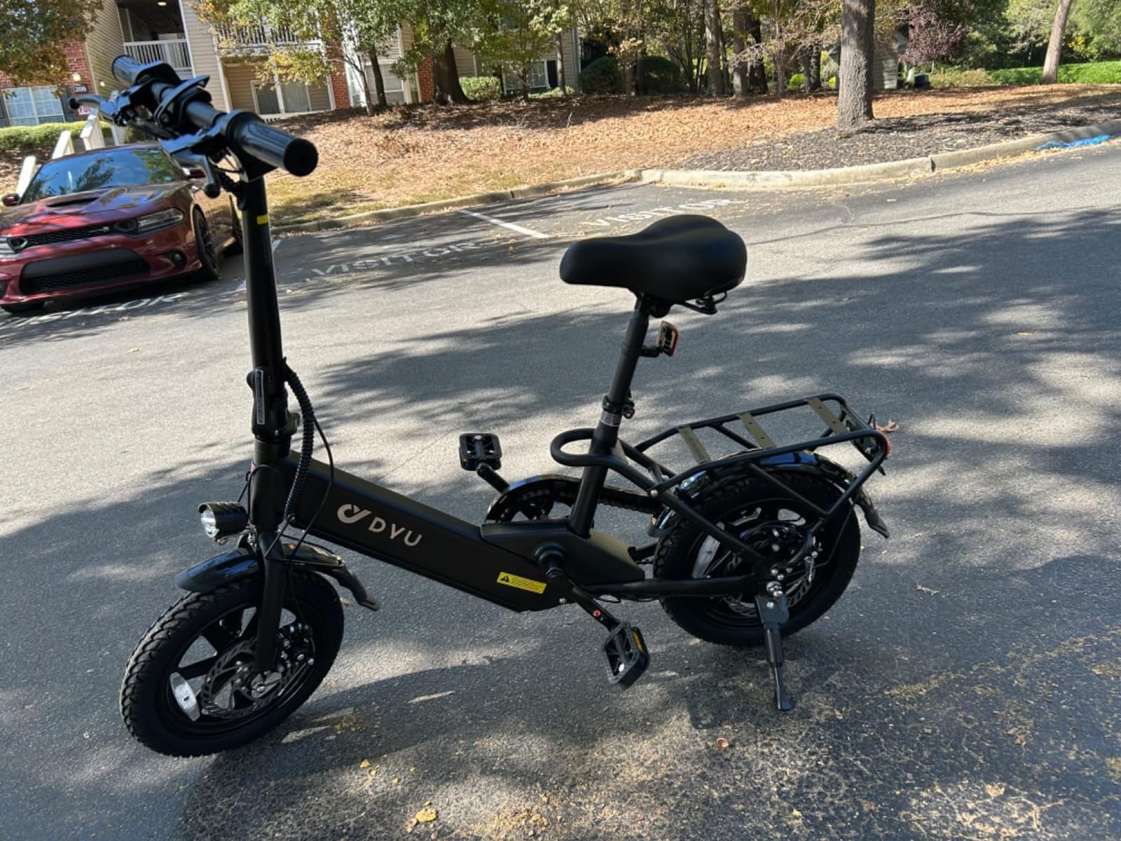 DYU Electric Bike for Adults Teens, Folding Electric Bicycle, Commuter City E-Bike with 350W Motor and 36V 7.8Ah Battery, 3 Levels Assist, Dual Disc Brakes customer photo 1