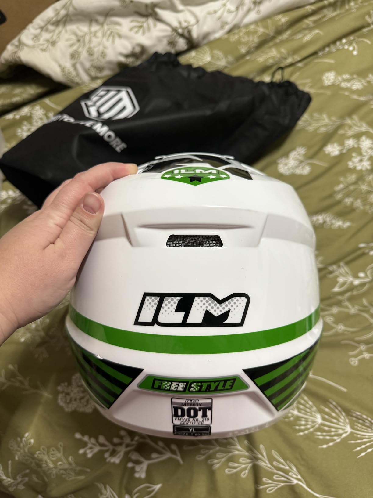ILM Youth Dirt Bike Helmets Kids ATV Helmet Motorcross BMX Off Road Motorbike with Goggles Gloves Mask DOT Model MT601Y (Matte Black, Youth-Medium) customer photo 1