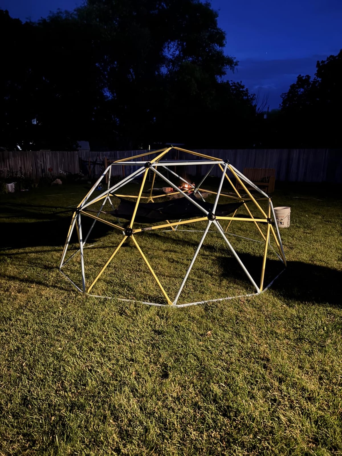 VEVOR Climbing Dome for Kids 3 to 10 Years Old 10FT Geometric Dome Climber | For Outdoor Backyard, Easy Assembly Play Equipment, Three-in-One Jungle Gym Load 750 lbs with Hammock, Swing, Climbing Grip customer photo 2