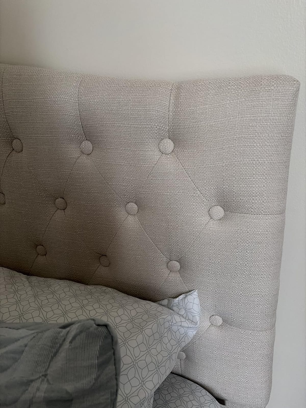 Furpopup Linen Upholstered Headboard King/Cal King Size Latest Model Wall Mount, Bed Frame Mount, High-Density Sponge Padding, Luxury Texture Easy Assembly Comfort and Style - Ivory customer photo 1