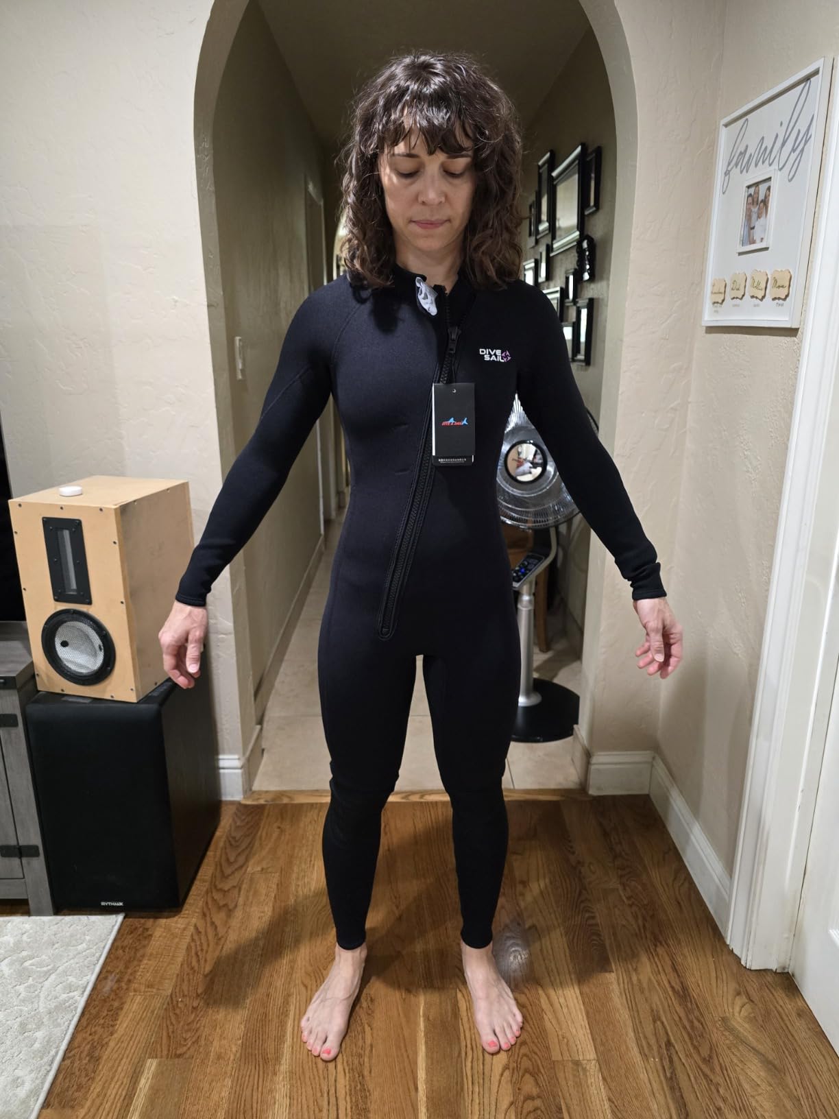 Skyone Wetsuits for Men Women, 3MM Neoprene Wetsuit Full Body Wet Suit in Cold Water, Scuba Diving Suit Long Sleeves Front Zip Warm Swimsuit for Swimming Surfing Snorkeling customer photo 2