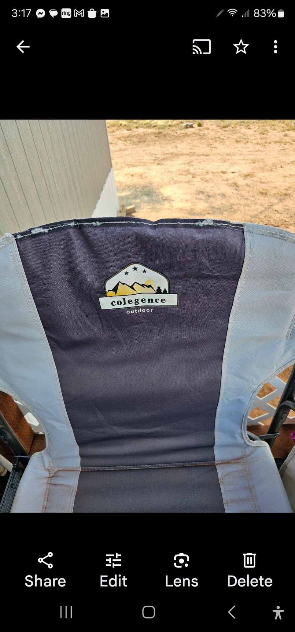 Colegence Oversized Directors Camping Chairs, 2 Pack, 600 lb, Black | Heavy duty outdoor chairs for adults, 28