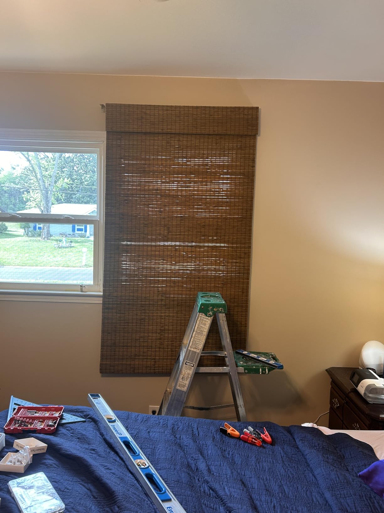 Cordless Bamboo Roman Shades w/Valance, 22.5