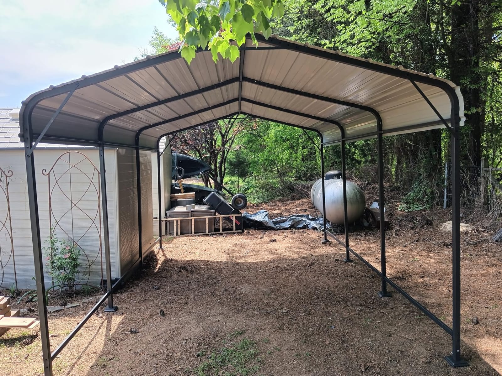 AirWire 10x15 FT Metal Carport Canopy with Reinforced Base | Heavy Duty Car port, Outdoor Galvanized Steel Garage Shelter for Boat and Truck customer photo 1