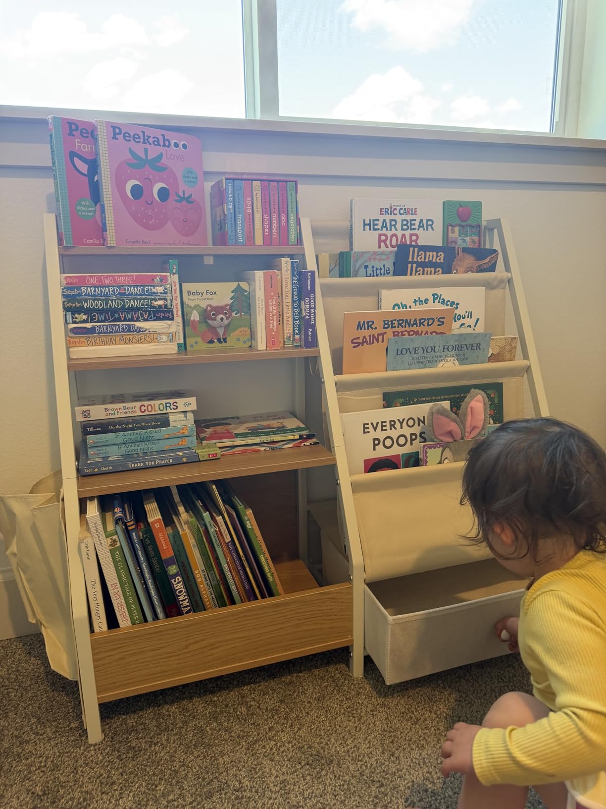 Kids Bookshelf and Toy Storage, Toddler Bookshelf Baby Bookcase for Nursery | Book Shelf for Kids Rooms - Montessori Toy Organizer, White customer photo 2