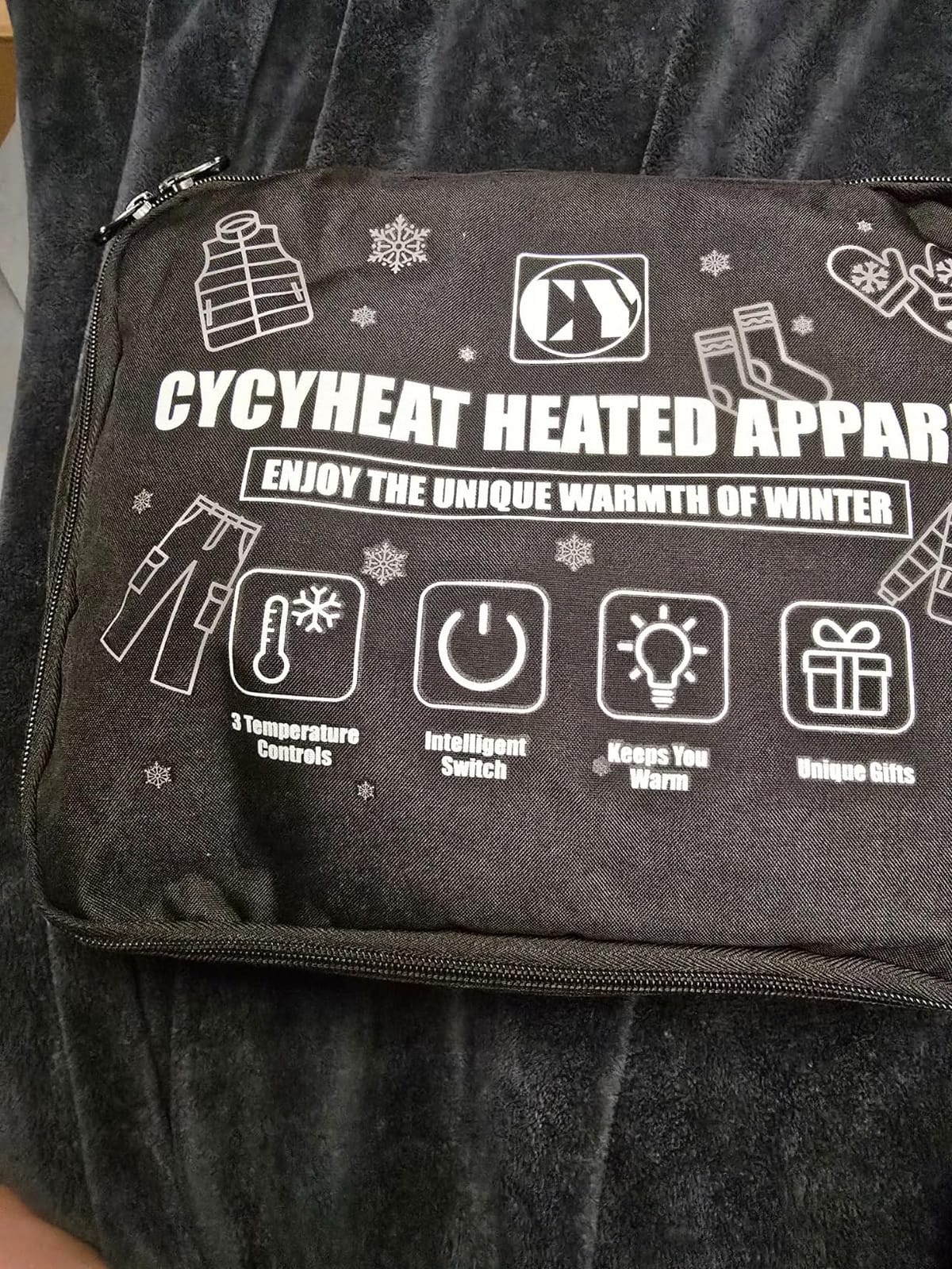 CYCYHEAT Heated Underwear - Women and Men Elastic Heated Thermal Underwear Pants Set, Upgraded 7.4V 2PCS Battery Pack customer photo 2