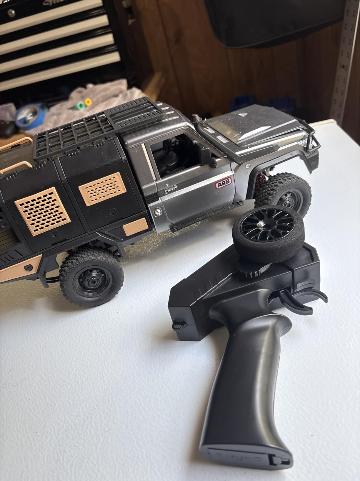 MN-82 RC Rock Crawler Car 1/12 Scale Toyota Pickup Truck, 2.4GHz 4WD Off-Road Remote Control Truck, 2-Speed Modes, 2x1200mAh Batteries, All-Terrain Crawler for Adults Kids Indoor Outdoor customer photo 1