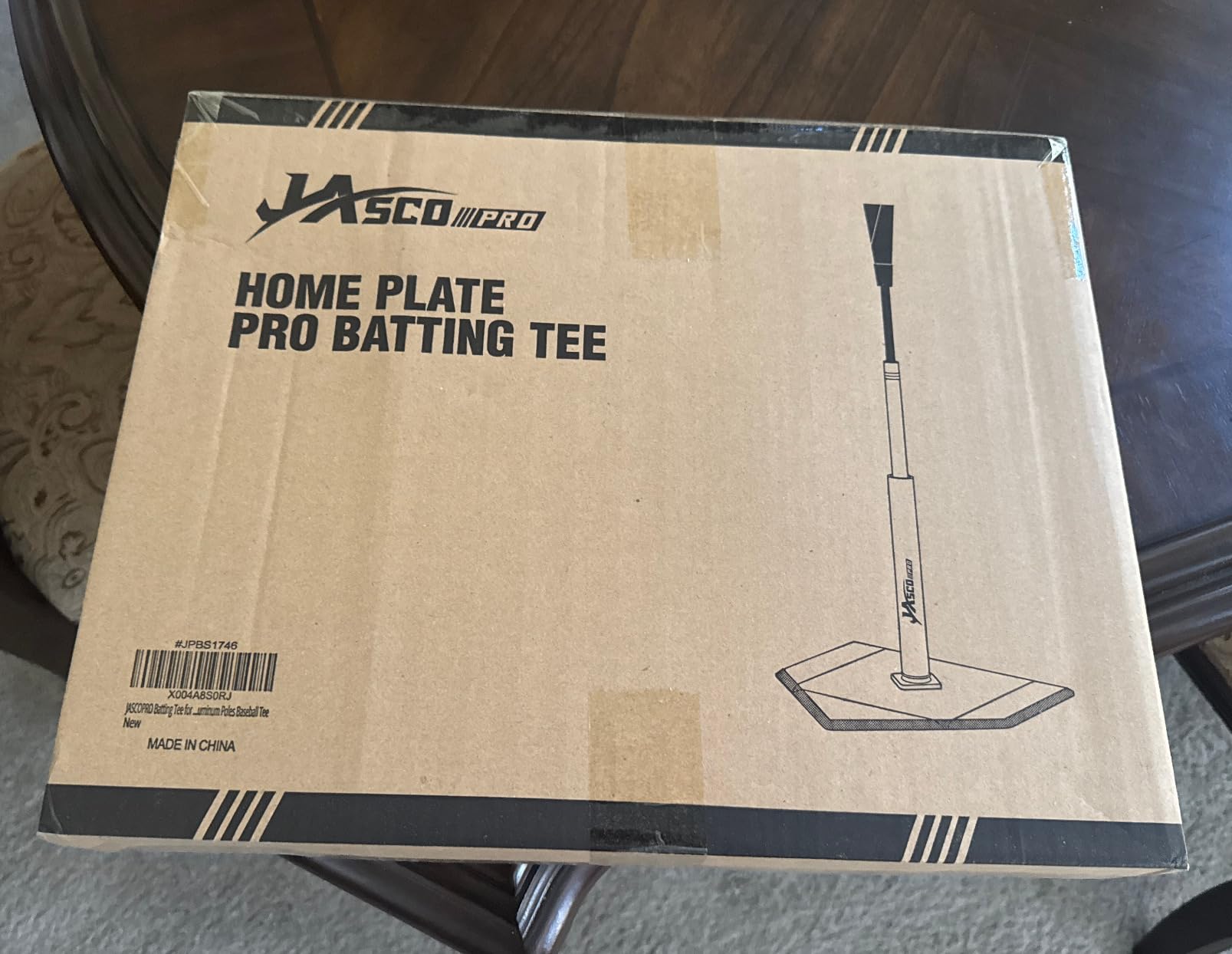 JASCOPRO Batting Tee for Baseball & Softball, Height Adjustable 24-46 inch | Portable Baseball Tee With Traditional Home Plate Base, Aluminum Stem, Handroll Rubber Top, Softball Tee For Kids, Adults customer photo 1