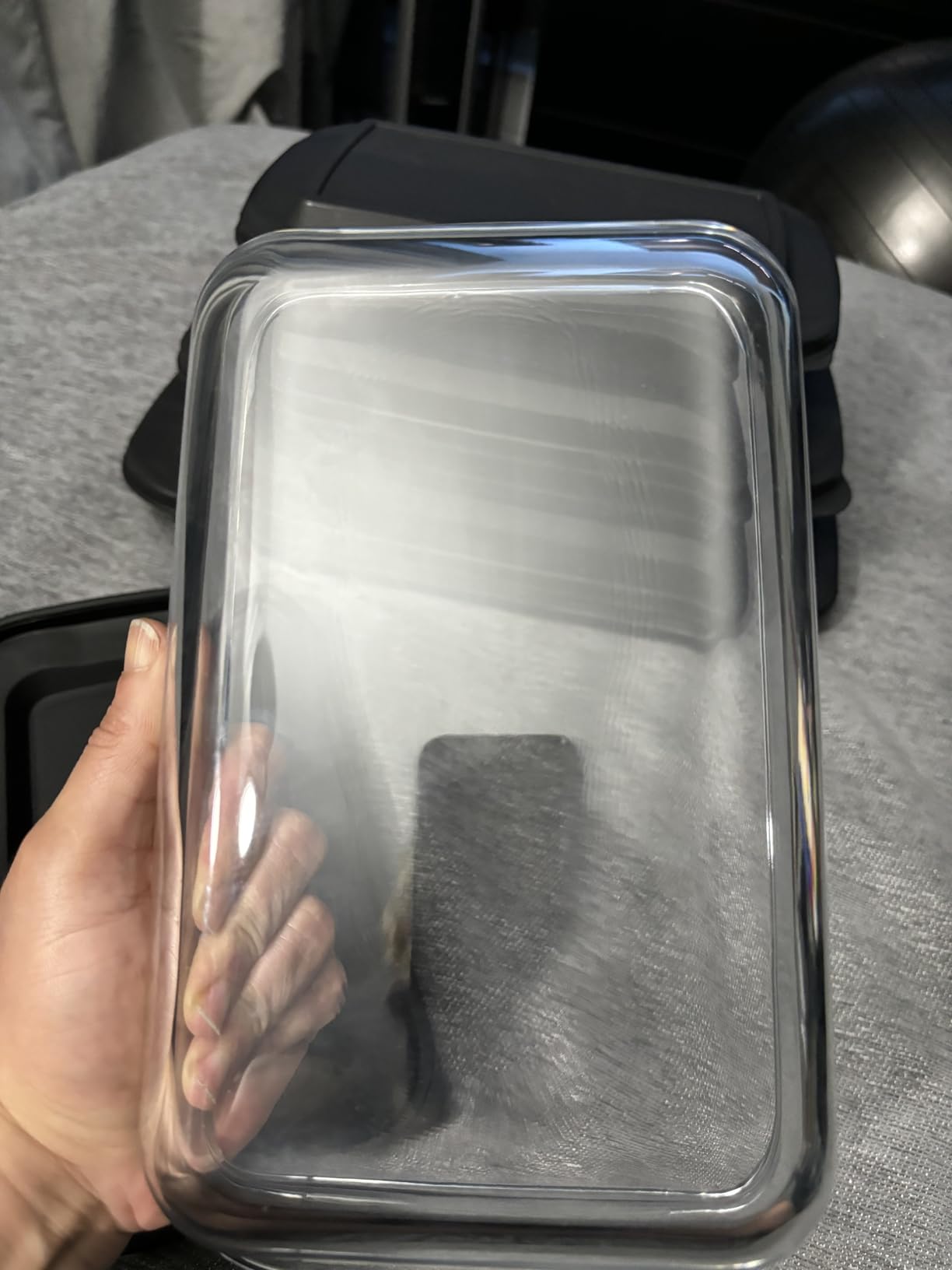 EATEX 8-Piece Deep Glass Casserole Dishes for Oven with Plastic Lids, Glass Baking Dishes for Oven, Rectangular Bakeware for Lasagna, Cooking, Leftovers, Kitchen, Freezer to Oven Dishwasher Safe customer photo 2