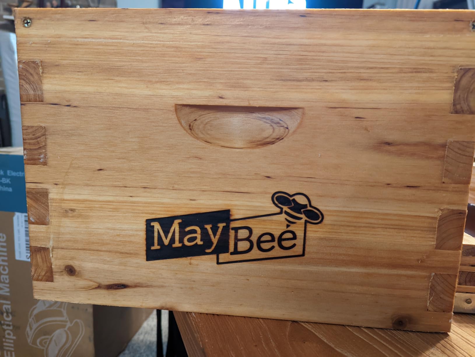 MayBee 8-Frame Beehive Starter Kit, Bee Hive Kit Dipped in Beeswax, Bee Hives Boxes Starter Kit Includes Beekeeping Supplies Tool Kit and Bee Suit customer photo 2