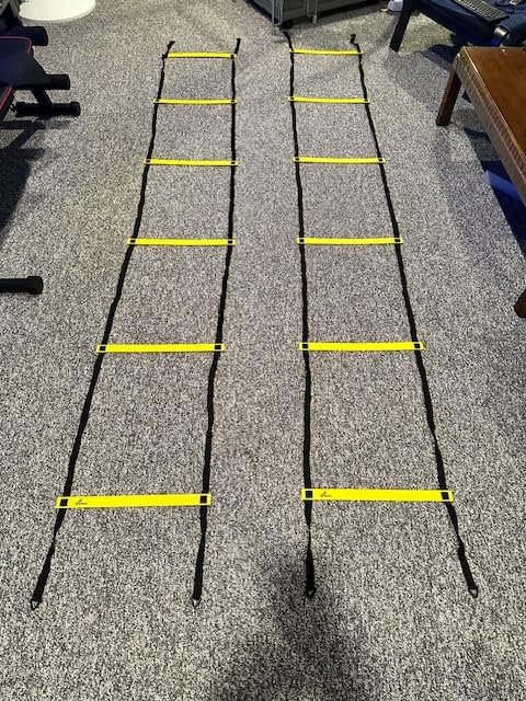 Sportneer Agility Ladder Speed Training Set 12 Rungs 20ft Detachable Exercise Ladders in 2pcs (6 rungs Each) with Ground Stakes for Soccer Football Footwork Training Ladder with Carry Bag customer photo 1