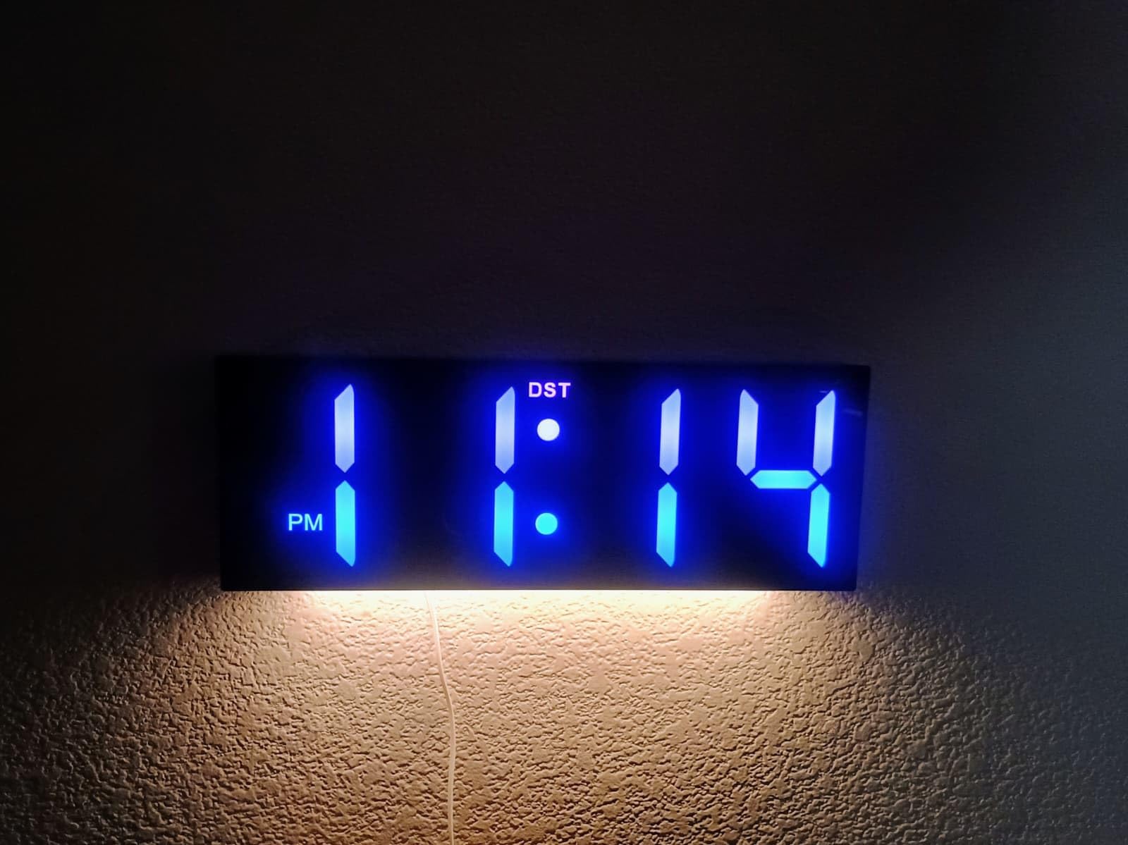 JALL Digital Wall Clock Large Display with Big LED Numbers, Remote Control, 8 RGB Colors, Auto DST, Night Light for Classroom Living Room Bedroom Birthday Gift for Senior, Men Women (Black) customer photo 2