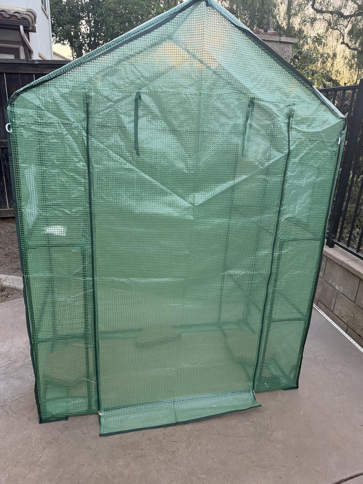 Greengro Greenhouse, 28 x 57 x 76'' Walk in Greenhouses for Outdoors Indoor | Small Plant Green House with Screen Windows, 3 Tiers 4 Shelves, Durable PE Cover, Portable for Outside Garden Patio Backyard customer photo 2