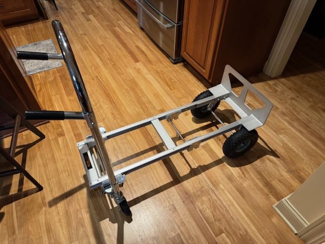 VEVOR Aluminum Truck, 2 in 1, 800 lbs Load Capacity, Heavy Duty Industrial Convertible Folding Hand Truck and Dolly, Utility Cart Converts from Hand Truck to Platform Cart with Rubber Wheels customer photo 1