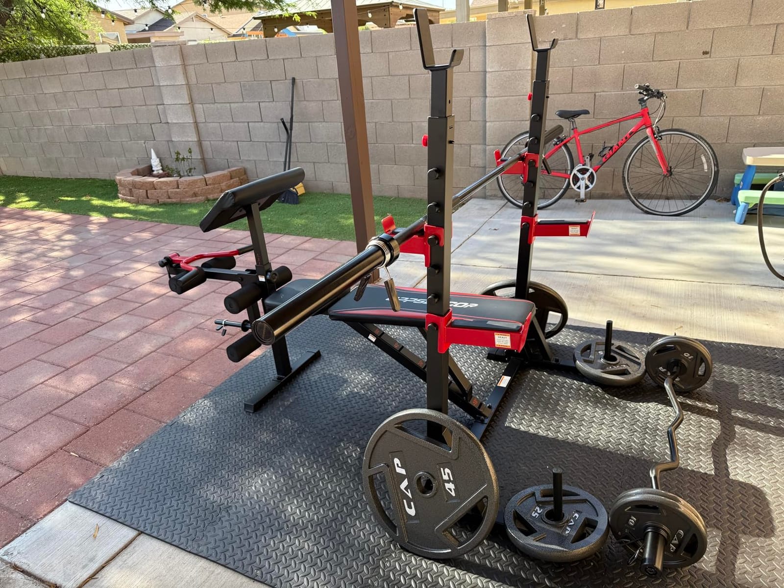 HANDBODE 7 ft Olympic Barbell, 45 lb Weight Bar, 2-Inch Sleeves, 1000-Pound Capacity customer photo 2