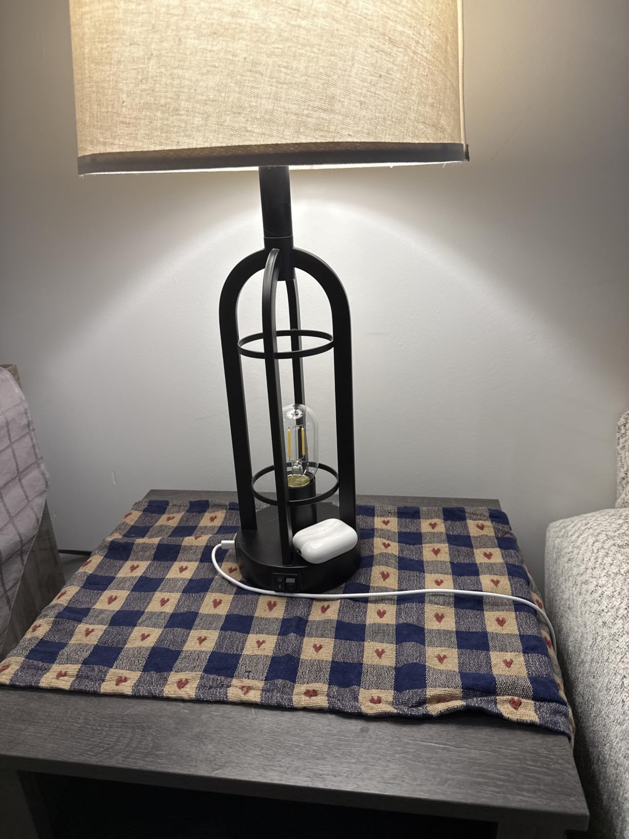 SRJJA Black Table Lamps for Living Room Set of 2 - Farmhouse Lamps for Night Stands with USB A+C customer photo 2