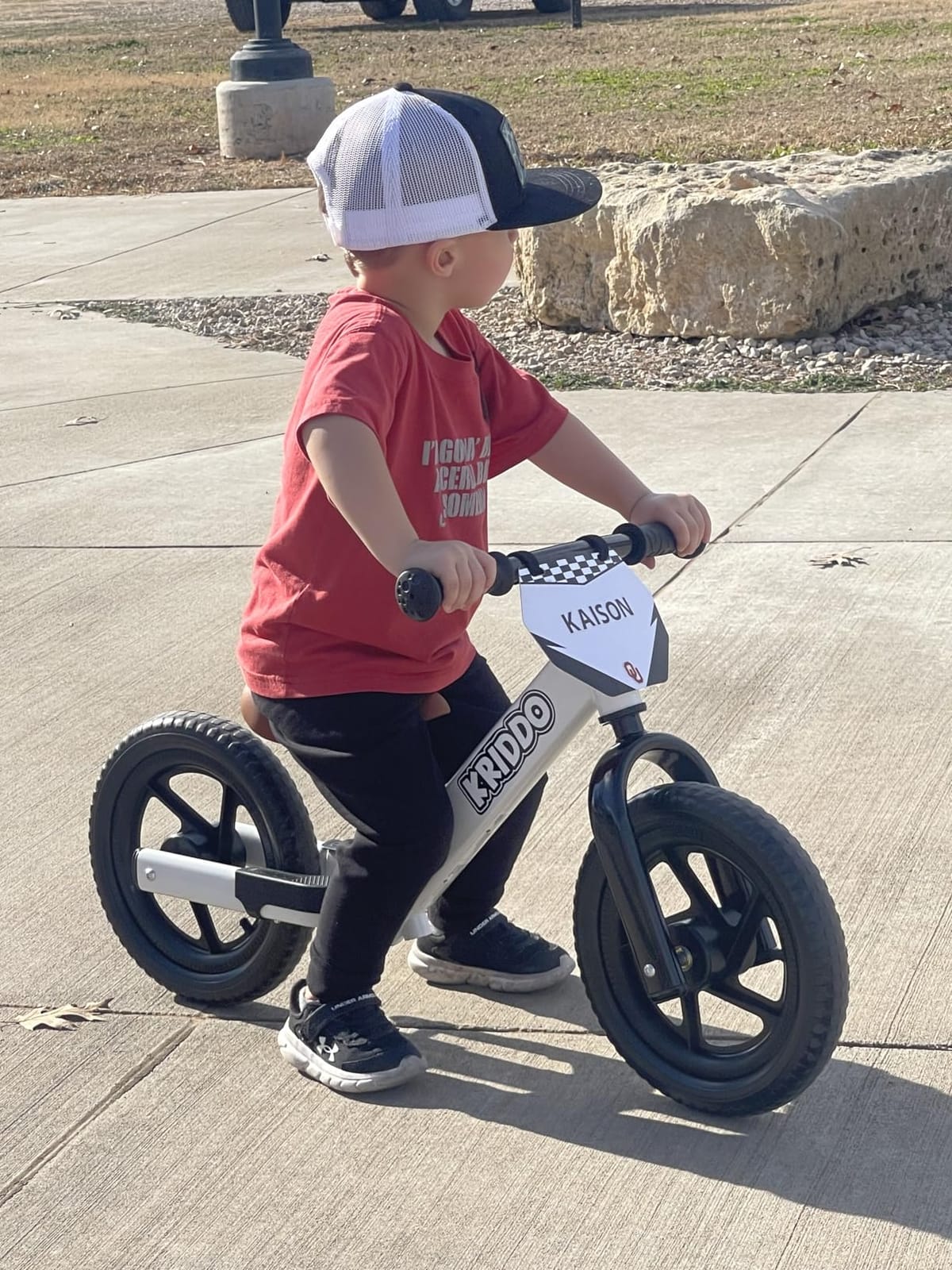 KRIDDO Balance Bike 2 Year Old, Toddler Balance Bike Ages 2-5, Blue, DIY Stickers, Racing-Style Frame, Non-Slip Sporty Footrest, Gift for 2-4 Boys customer photo 1