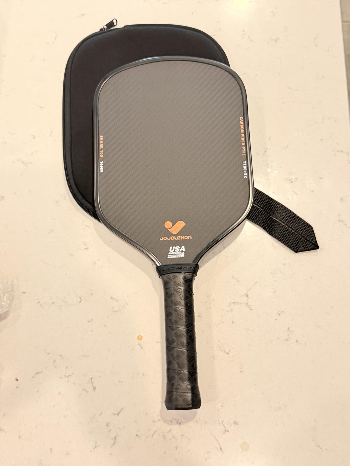 JOJOLEMON Pickleball Paddles, Carbon Fiber Pickleball Paddle with a 16mm Shark Power Polymer Core, The Pickleball Rackets Designed for Ultimate Spin & Consistency customer photo 2