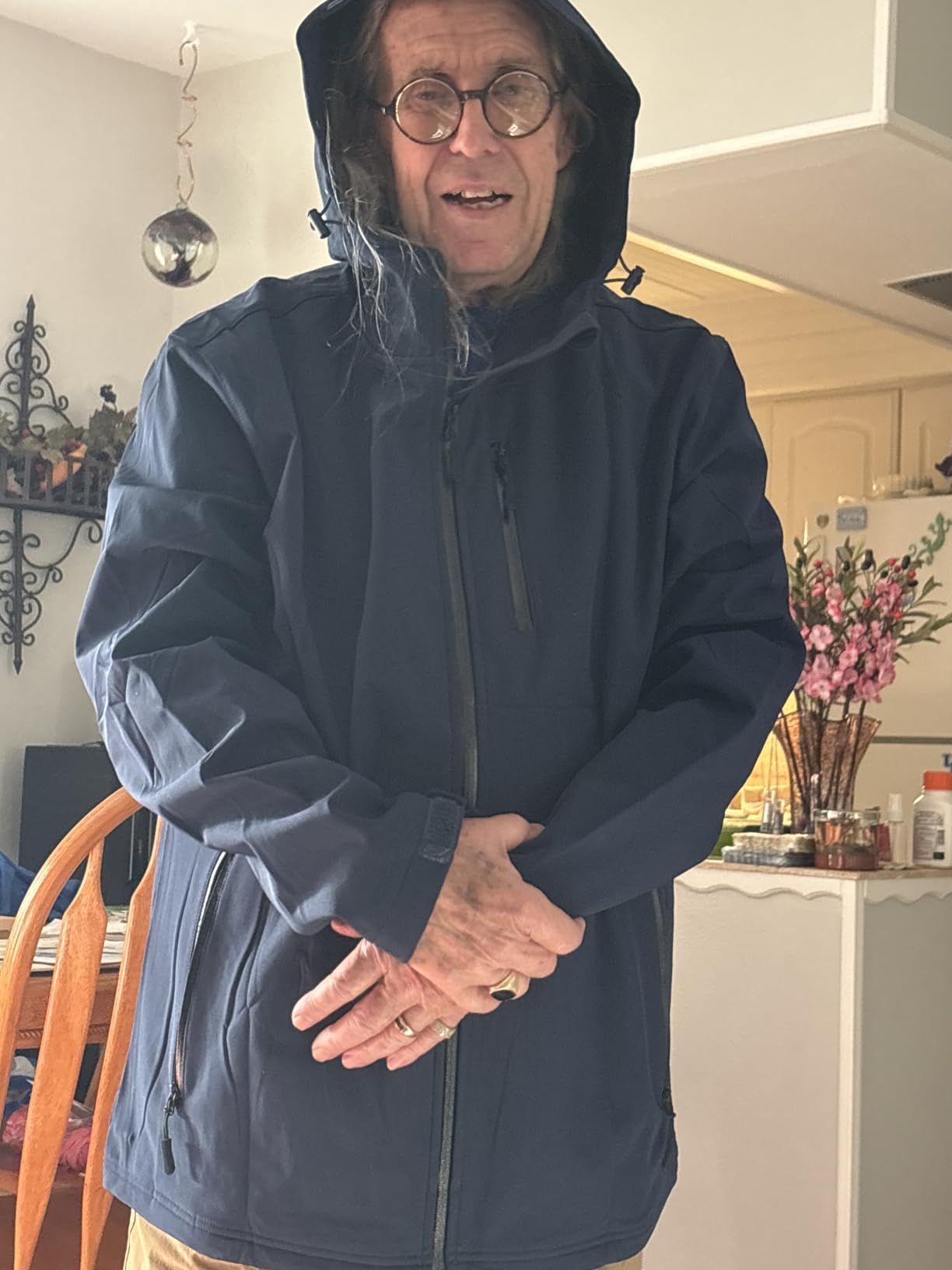 TACVASEN Men's Waterproof Softshell Jacket Fleece Lightweight Rain Coat customer photo 1