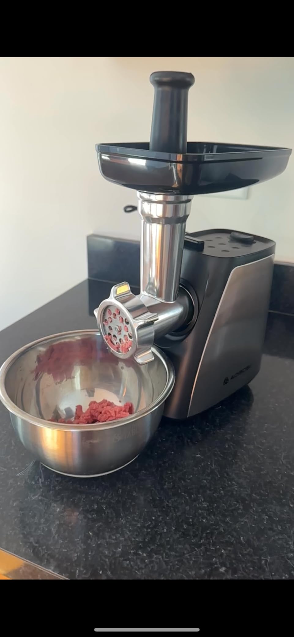 AAOBOSI Meat Grinder, 4-In-1 Meat Grinder Electric [2800W Max] with 3 Slice, Shred Blades,2 Blades,3 Plates,Sausage Stuffer,Kubbe Kit, for Home Kitchen Use, Stainless Steel customer photo 2