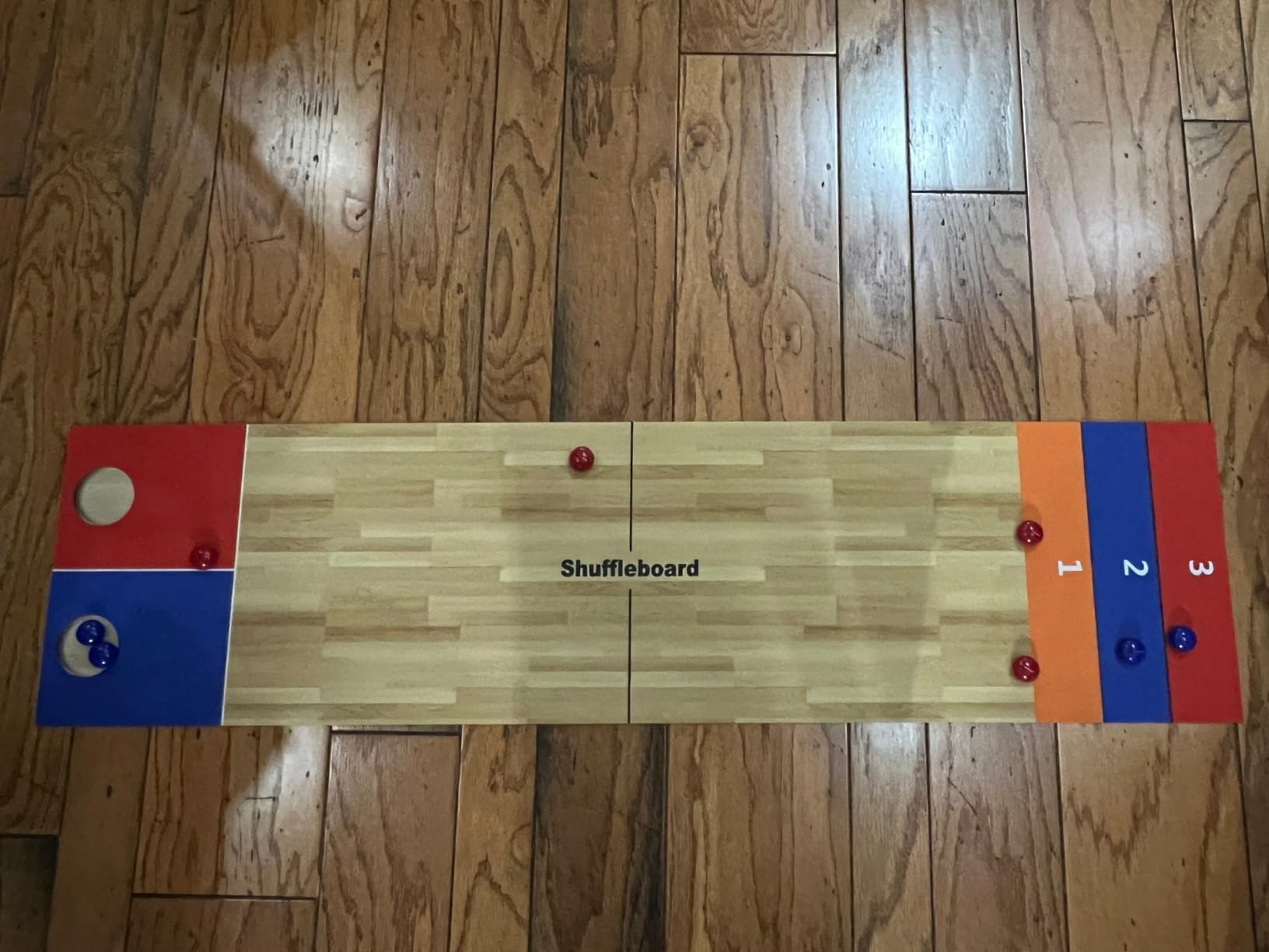 4-in-1 Tabletop Curling, Shuffleboard, Bowling & Cornhole Game - 47 inch Family Game Set customer photo 1
