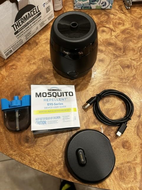 Thermacell E-ZoneGuard Patio Max Mosquito Repellent 12Hr Battery + Charging Dock | 20-FT Zone; 36Hr Refill; Rechargeable; Fast Charging; Proven Outdoor Protection; Bug Spray Alternative; Scent Free; DEET-Free customer photo 2