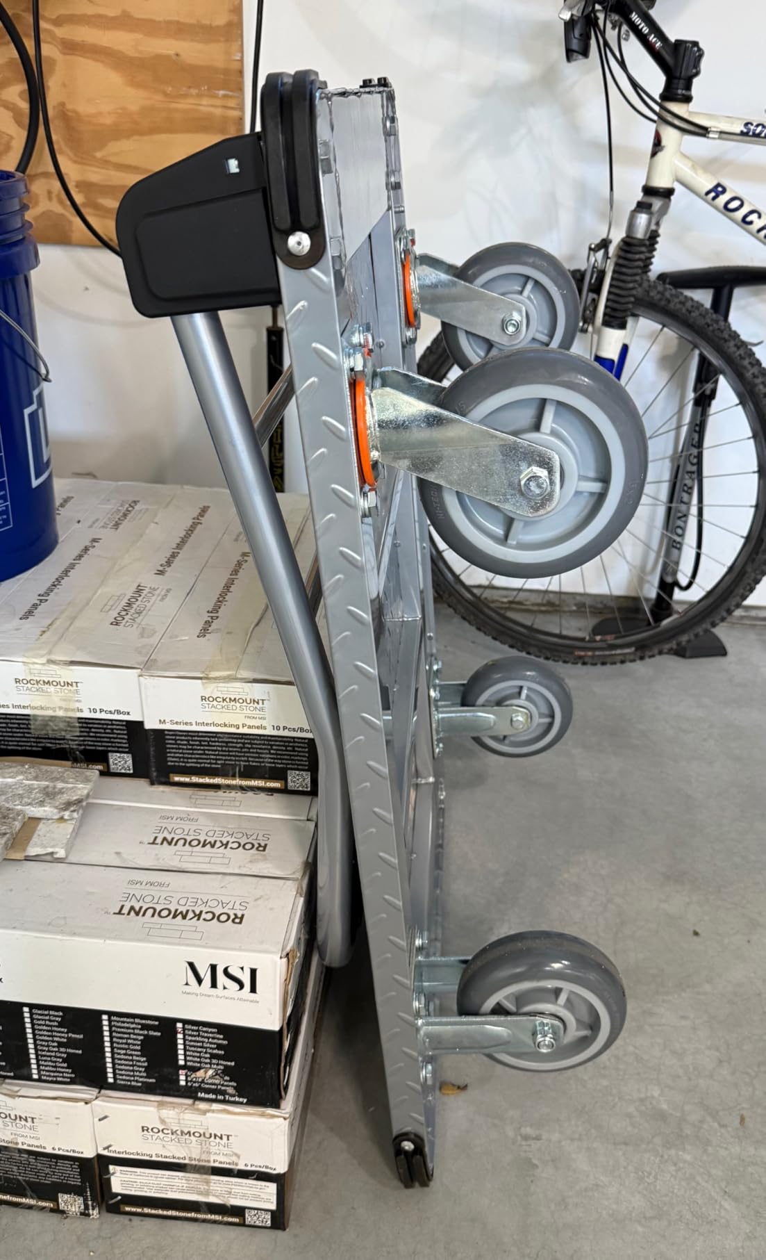 2200 lbs. Capacity Foldable Push Cart Dolly | Moving Platform Hand Truck | Heavy Duty Space Saving Collapsible | Swivel Flat Bed Wagon customer photo 1