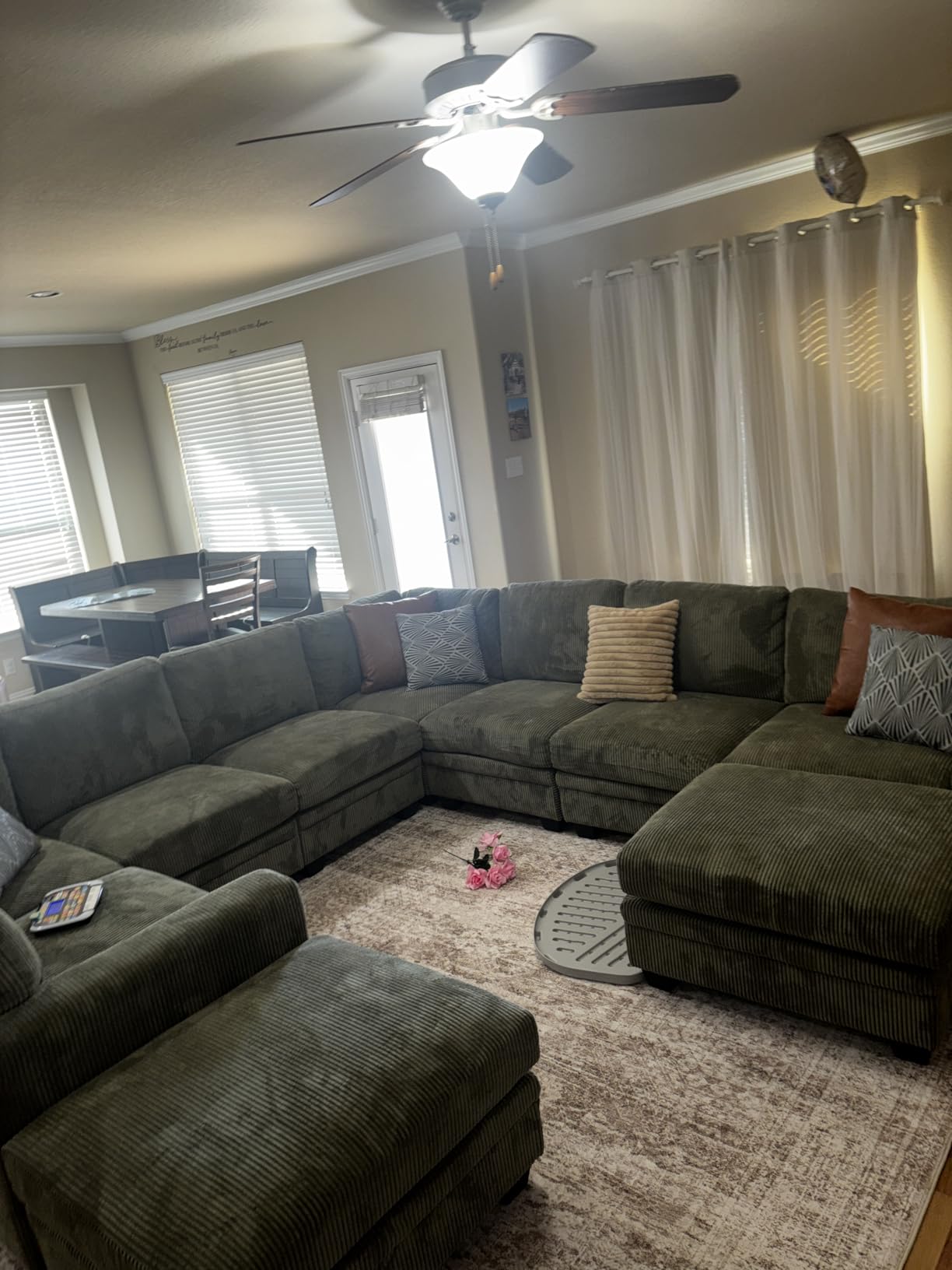 Legend Vansen Oversized Modular Sectional Sofa, U/L-Shaped Corduroy Couch with Ottoman, Deep Seat & Removable Cushion, Easy Assembly for Living Room Apartment customer photo 1