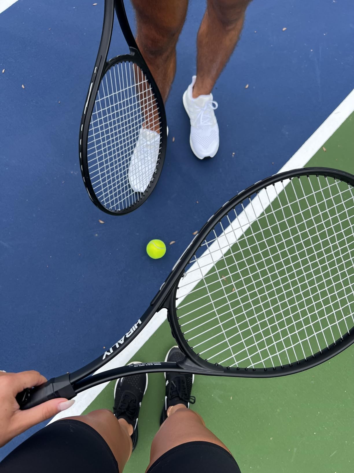 HIRALIY 27-Inch Tennis Racket for Adults with Ball and Carry Bag | Pre-strung Tennis racquets, Large Sweet Spot Lightweight Aluminum Tennis Set for Adult Beginner customer photo 2
