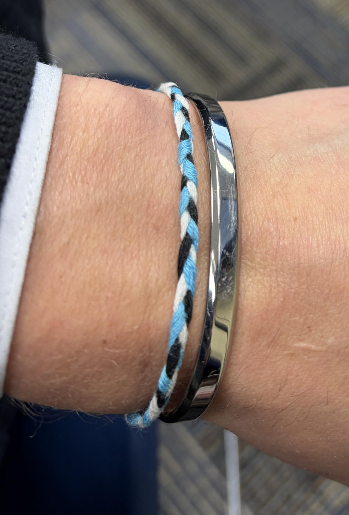 Forge & Foundry Ravick Men's Handcrafted Minimalist Titanium Cuff Bracelet customer photo 1
