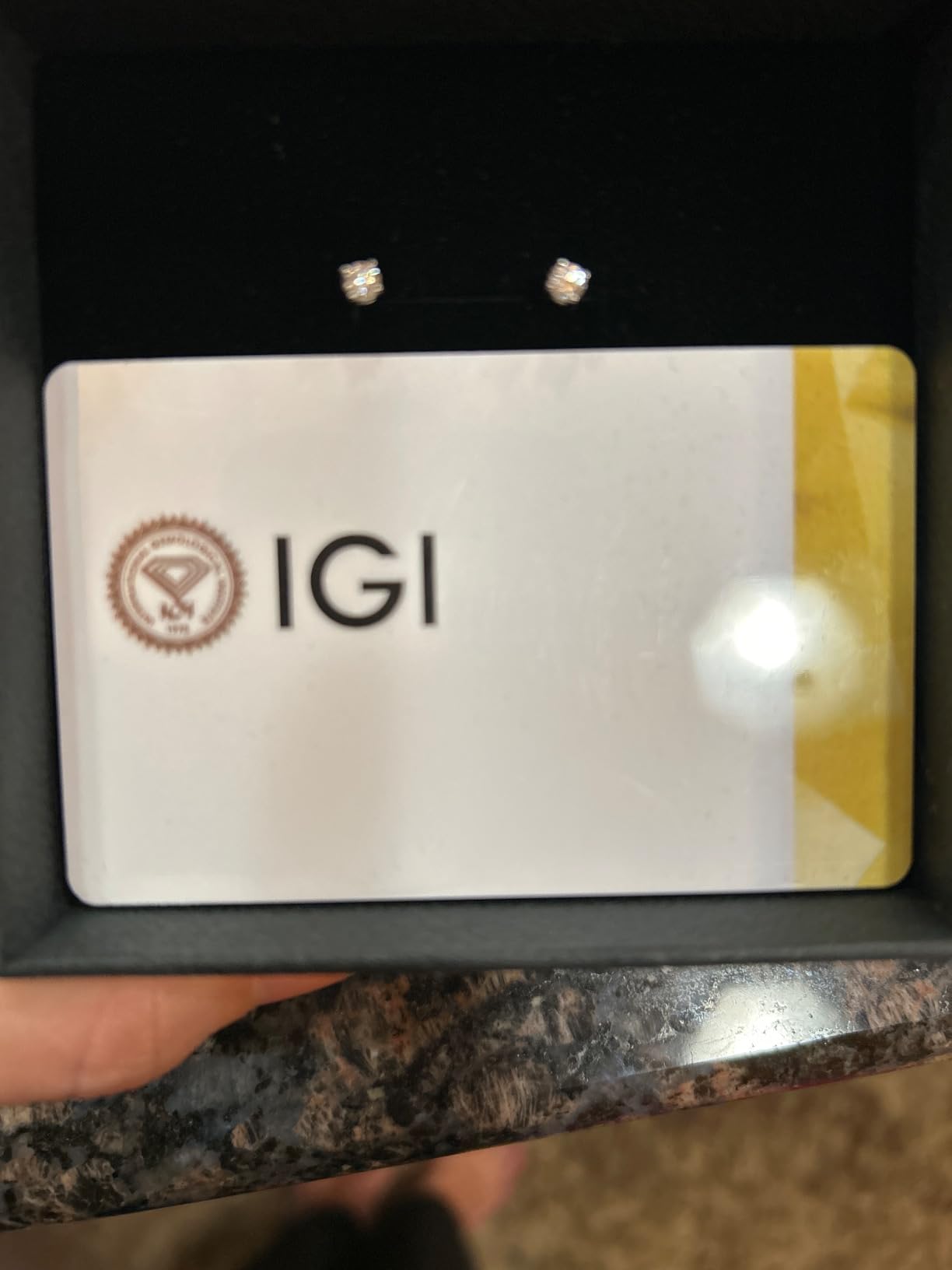 0.25 to 1 Carat IGI Certified Solitaire Lab Grown Diamond Stud 14k Gold 4 Prong Round Cut Earrings (G-H Color VS1-VS2 Clarity) customer photo 2