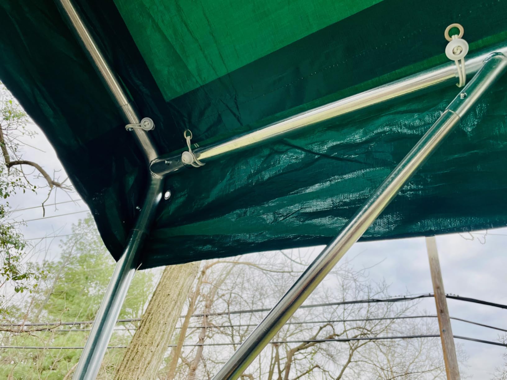 ADVANCE OUTDOOR 10x15 ft Heavy Duty Carport Potable Car Canopy Garage Party Tent Boat Shelter, Adjustable Height from 9.5 ft to 11 ft, Gray customer photo 2