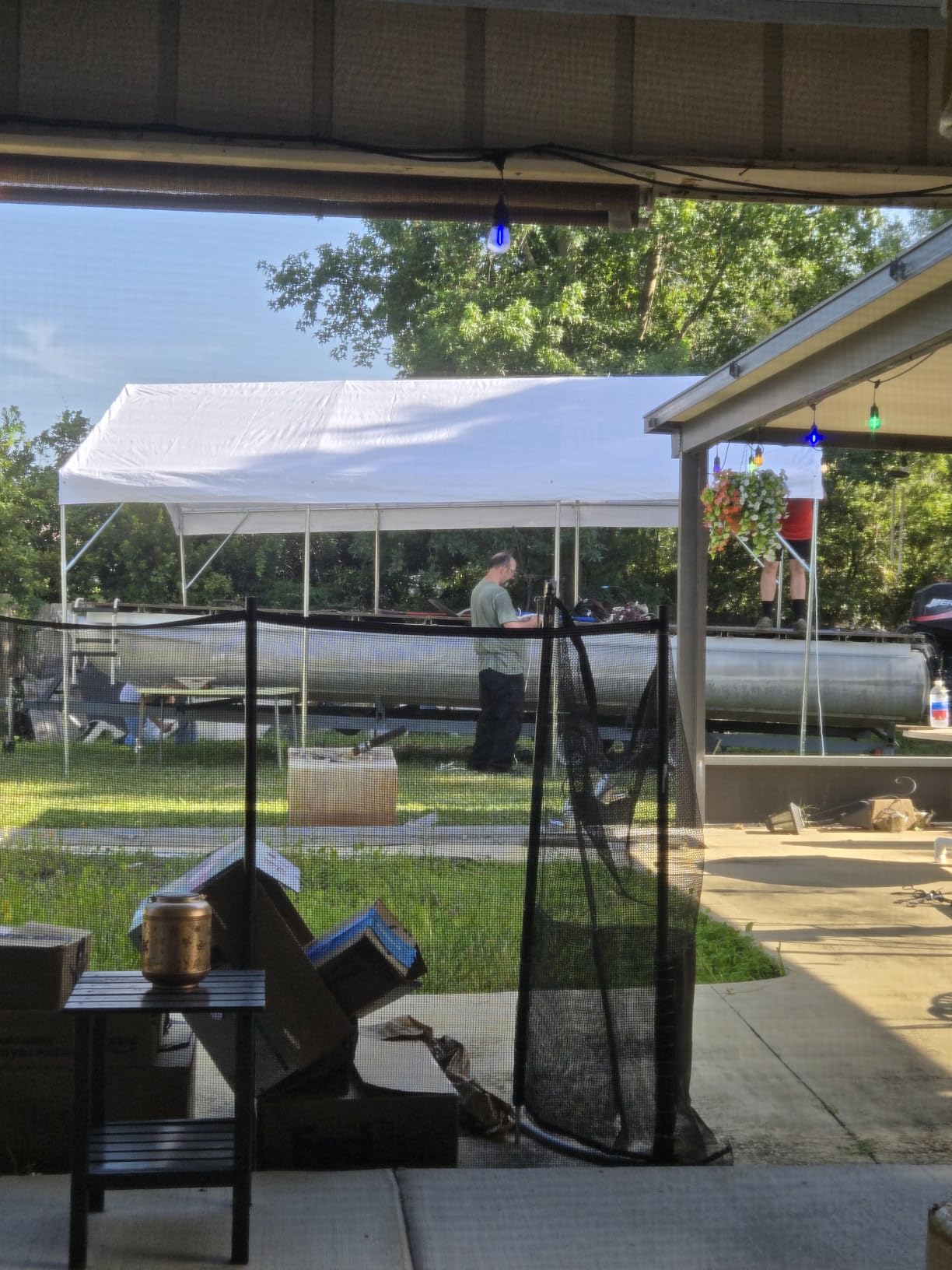 ADVANCE OUTDOOR 12x20 ft Heavy Duty Carport Potable Car Canopy Garage Party Tent Boat Shelter, Adjustable Height from 9.8 ft to 11.3 ft, Green customer photo 2