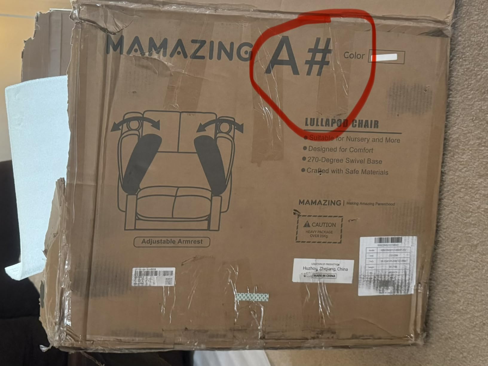 MAMAZING Lullapod Power Nursery Rocking Chair with HugAssist Armrest | Triple Motor Power Nursing Recliner with 270 Swivel Glider & Quiet Rocking, Dual Charging Ports & Built-In Storage customer photo 2