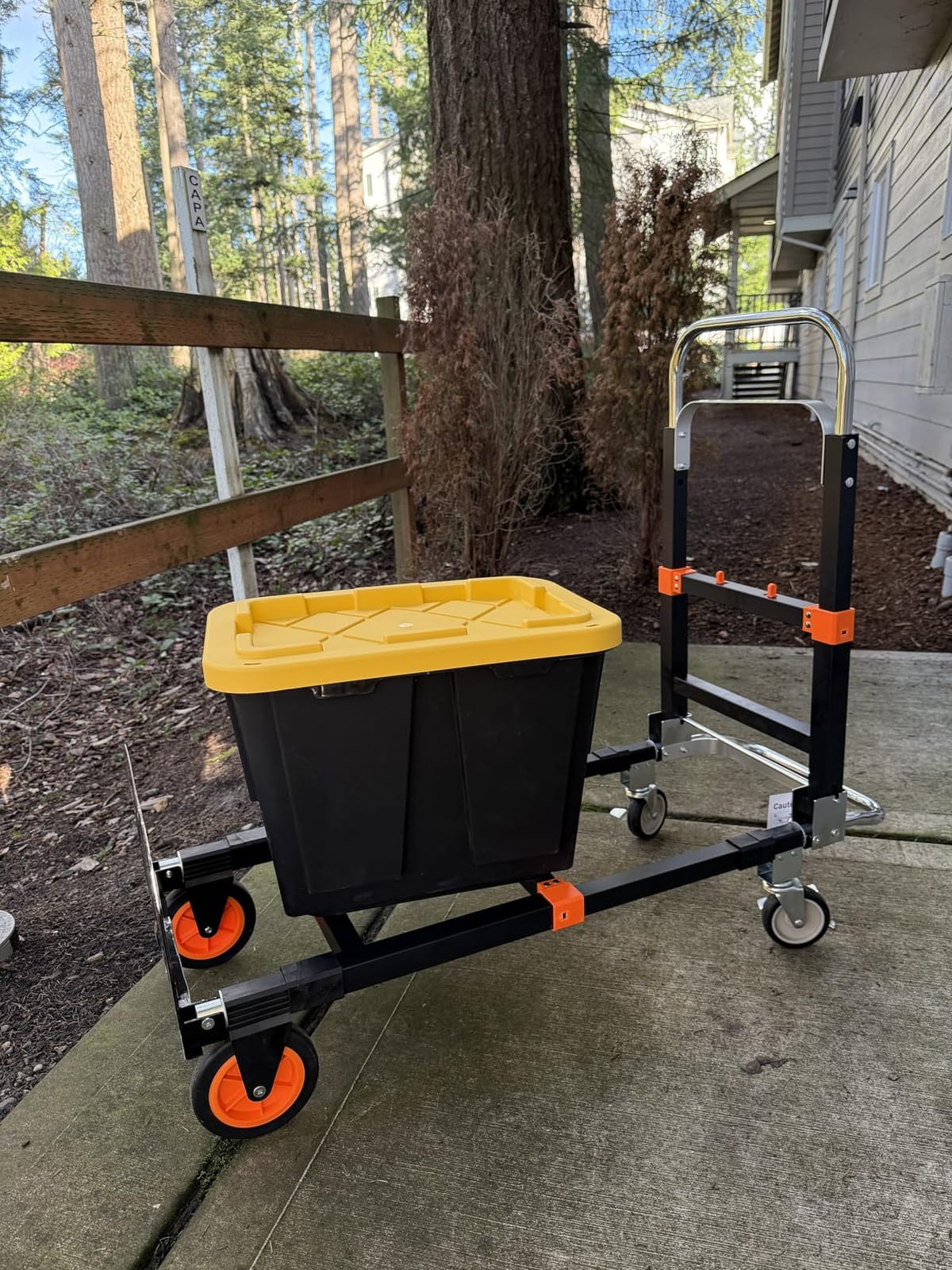 3 in 1 Heavy Duty Folding Hand Truck, Convertible Portable Steel Dolly with Telescopic Handle, Foldable Utility Cart with Rubber Wheels, 500 LBS customer photo 2
