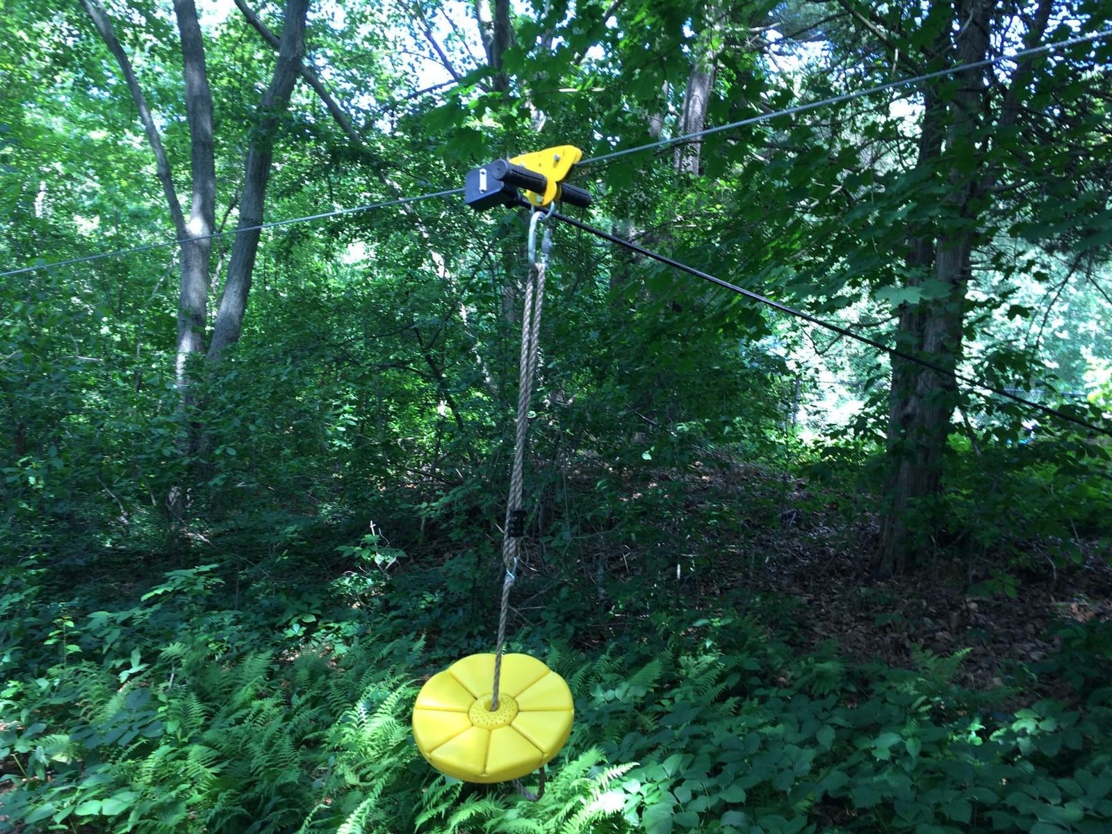 CTSC Zipline for Kids and Adult, Zip line Kits for Backyard with Stainless Steel Spring Brake, Cable Tensioning Kit, Safety Harness, 2 Tree Protectors and Full Set of Zip line Accessories customer photo 1