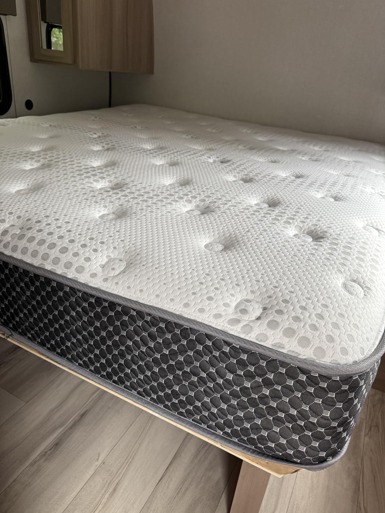 WanderRest 12 Cool Hybrid RV Mattress, Short Queen 60x74, Plush-Medium Gel Memory Foam & Pocketed Coil Bed for RV, Camper or Travel Trailer, Cooling Comfort, Made in USA customer photo 2