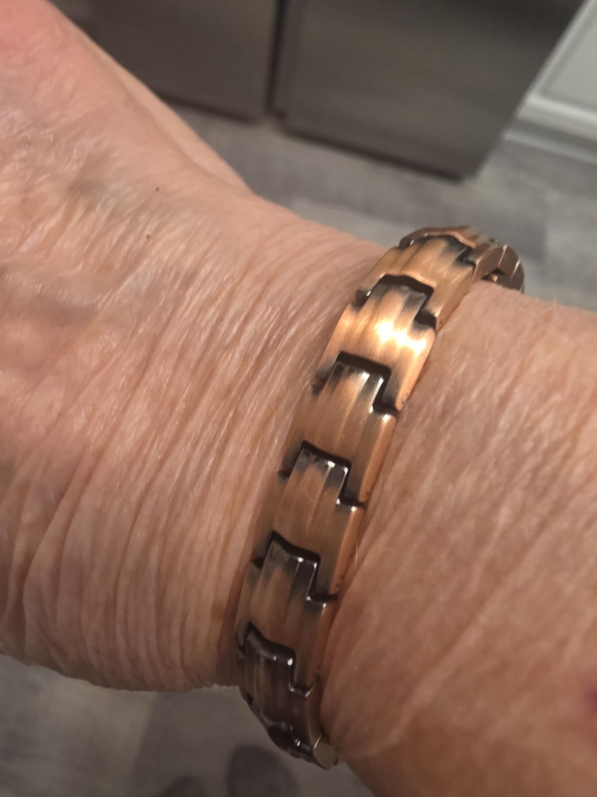 MagnetRX Magnetic Copper Bracelet for Men - EllipseMAX 5X Strength 5,000 Gauss Magnets - Designed in USA and Patent Pending - Premium Mens Copper Bracelet with Adjustable Length customer photo 2