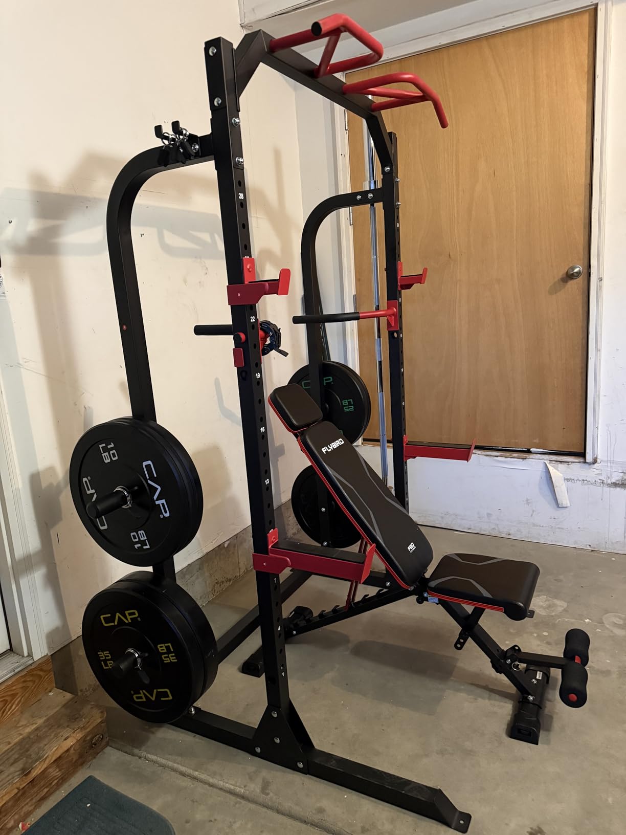 CAP 2-inch Olympic Bumper Plate Weight Set | 100-370 lbs | Multiple Colors | Storage Rack Optional customer photo 1