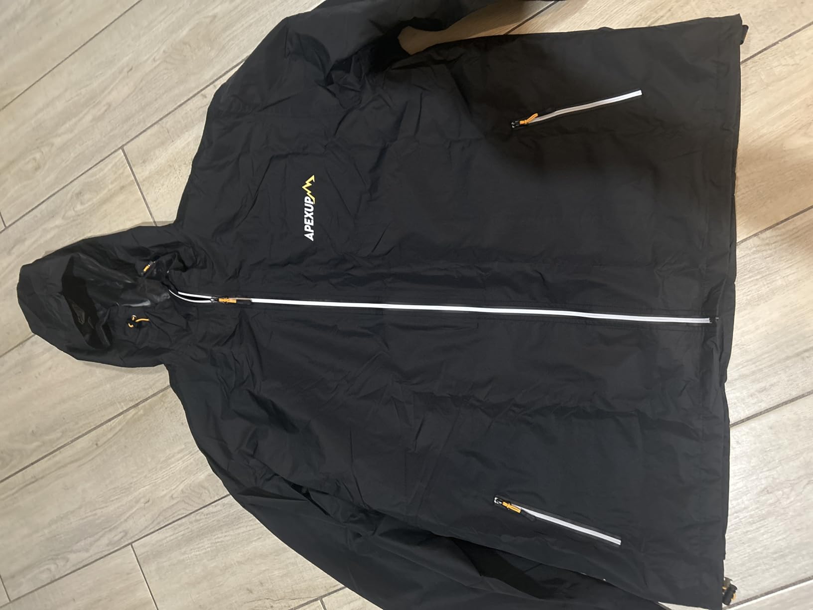 Packable Rain Jacket Men with Reflective Zipper, Lightweight Waterproof Raincoat, Mens Rain Jacket for Outdoor Sports customer photo 1