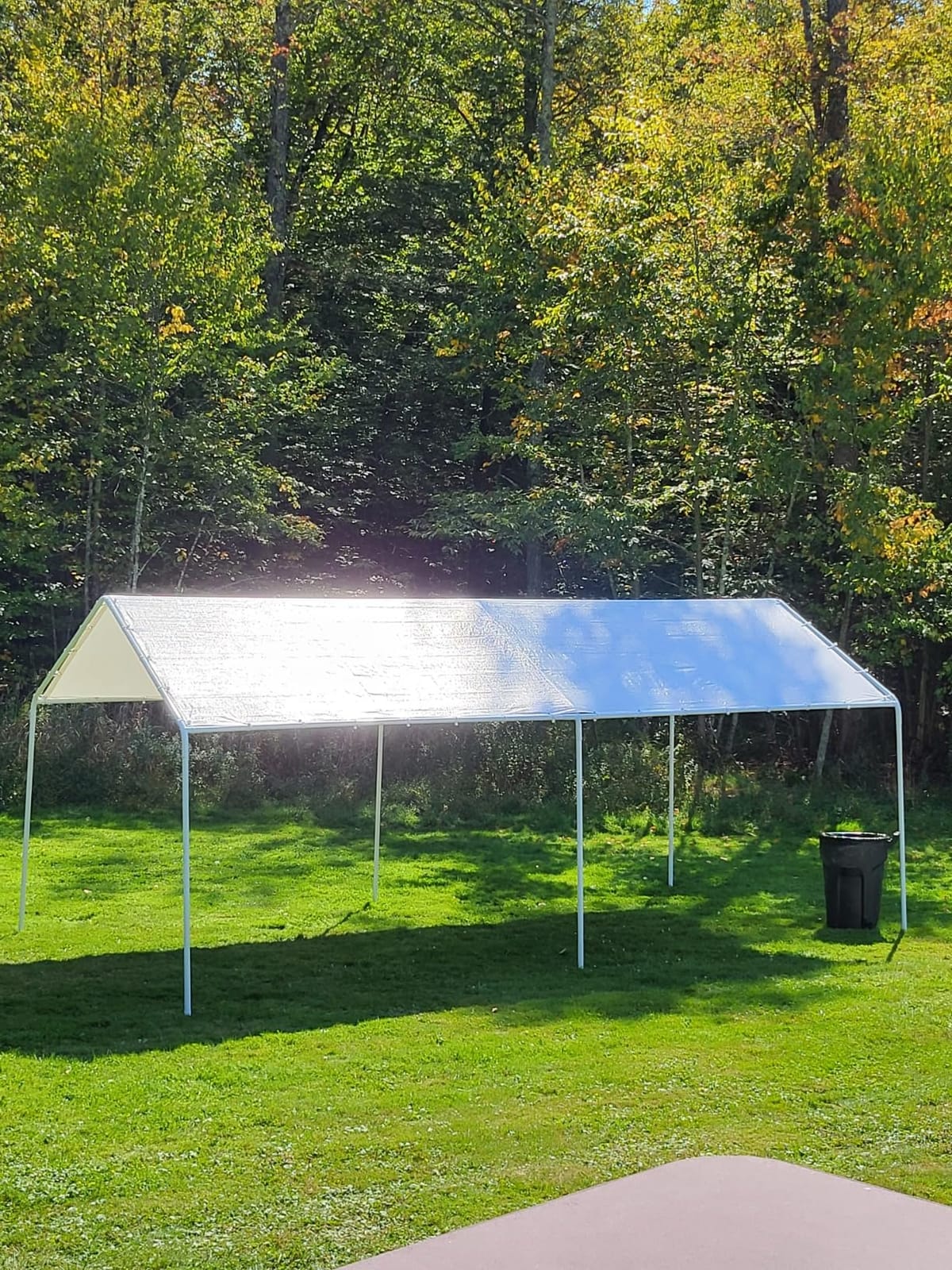 Quictent 10x15 FT Heavy Duty Metal Carport, Galvanized Steel Hard Top SUV/Truck Parking Shelter with Reinforced Triangle Frame, Weatherproof Rust-Resistant Car Canopy for Vehicle & Boat, White customer photo 1