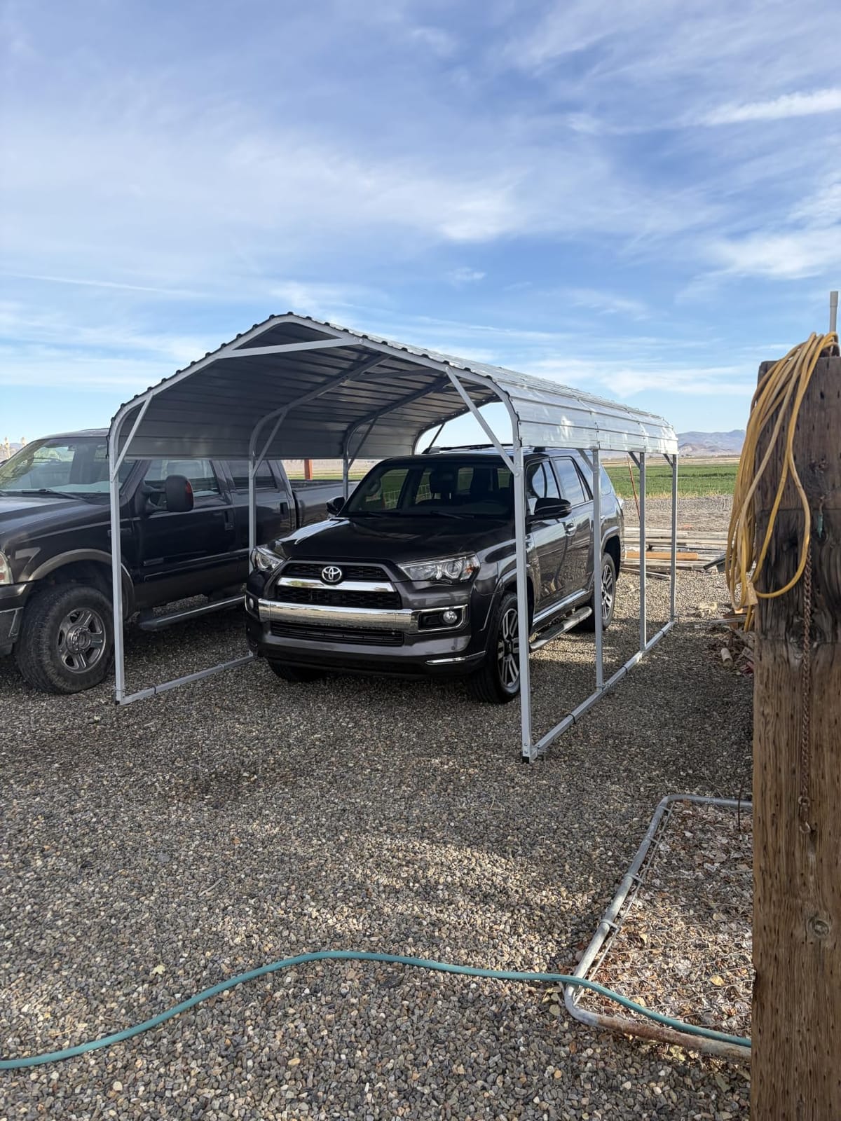 Quictent 10x15 FT Heavy Duty Metal Carport, Galvanized Steel Hard Top SUV/Truck Parking Shelter with Reinforced Triangle Frame, Weatherproof Rust-Resistant Car Canopy for Vehicle & Boat, White customer photo 2