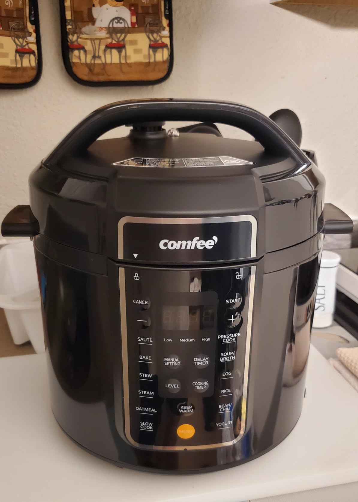 COMFEE' 12-in-1 Electric Pressure Cooker, 6 Quarts, Nonstick Pot | 6QT, 12 menus, 9 cookers in one, 24H timer, Ceramic inner pot, built in safety features customer photo 1