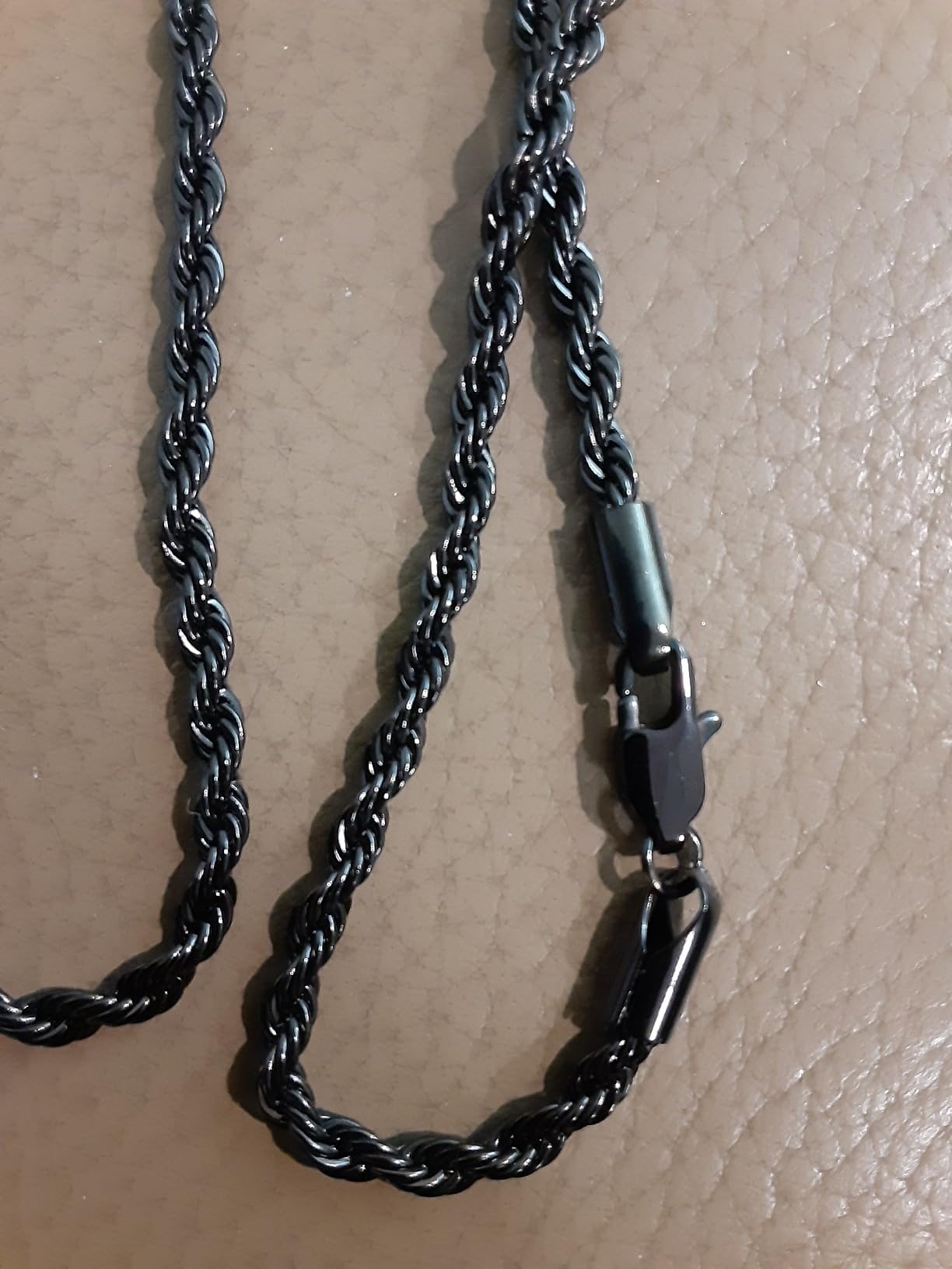 RTZN Gold Rope Chain for Men - 3mm, 4mm Mens Rope Chain - Premium Stainless Steel Necklace for Men & Boys - Non-Tarnish & Waterproof Black, Silver, Gold Mens Chain Necklaces - 18/20/22/24/26 Inches customer photo 2