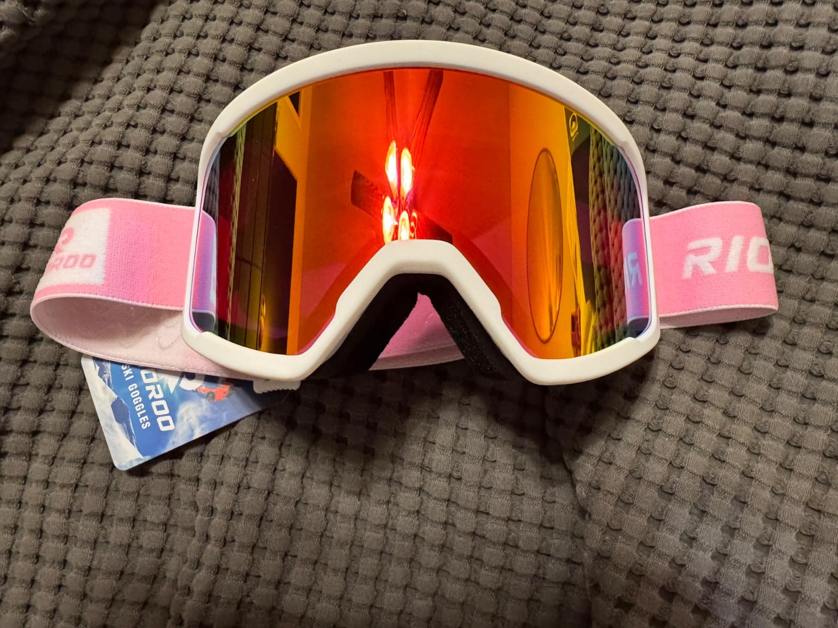 Ski/Snowboard Goggles for Men Women, OTG Snow Goggles Anti Fog 100% UV Protection Snowboarding Goggles customer photo 2