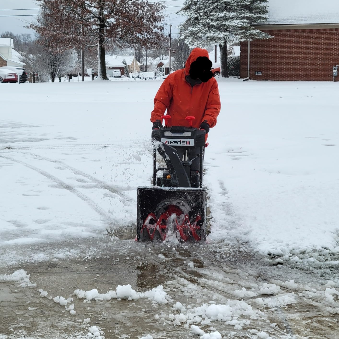 AMERISUN 24-Inch Gas Snow Blower with 212cc 4-Cycle OHV Engine, Recoil Start, 40Ft Snow Throwing for Decks, Driveways, and Sidewalks customer photo 1