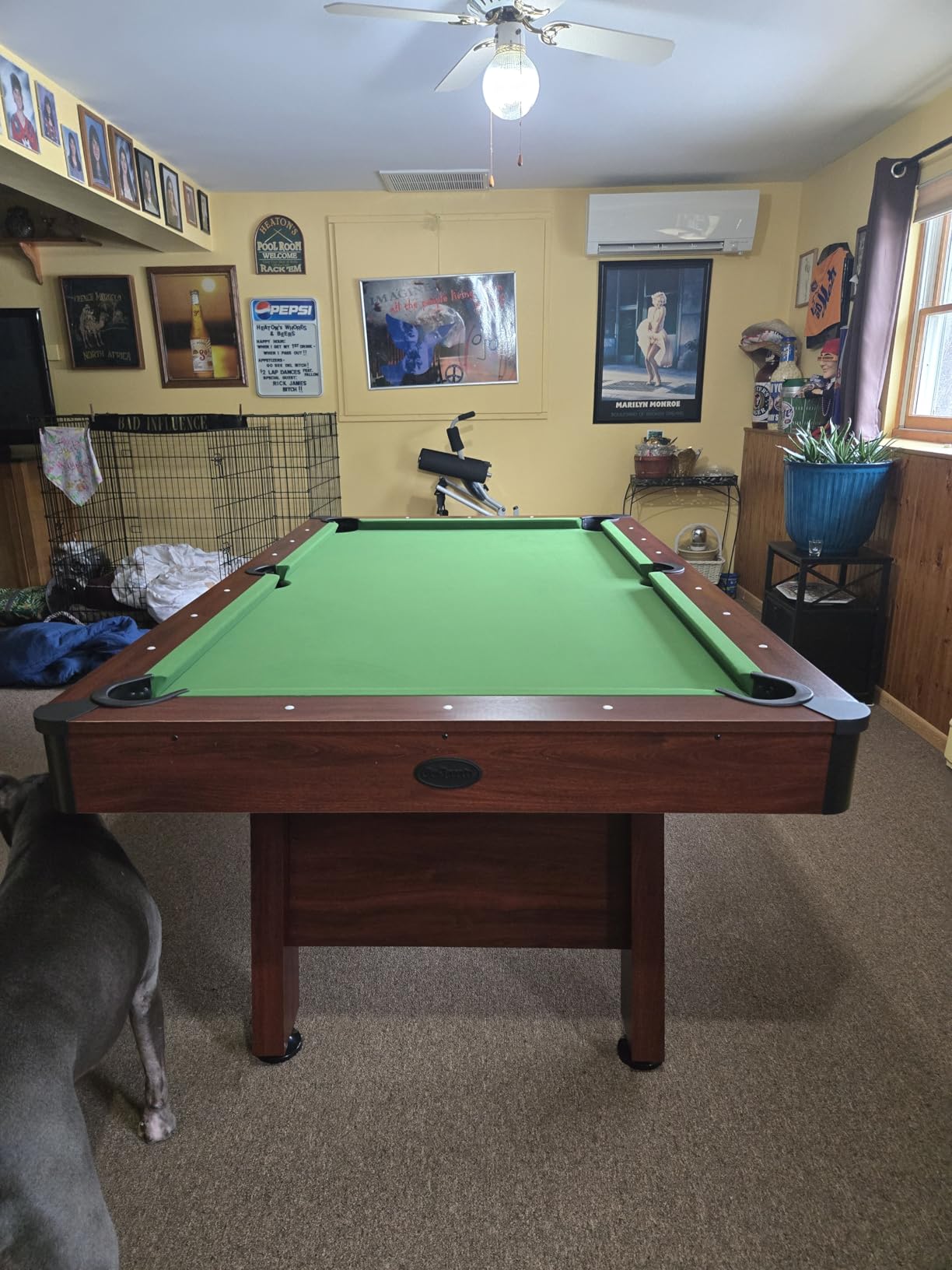 GoSports 7 and 8 ft Pool Tables with Wood Finish - Gray, Black, or Green Felt - Billiards Game Room Table for Adults & Family - Accessories Not Included customer photo 1