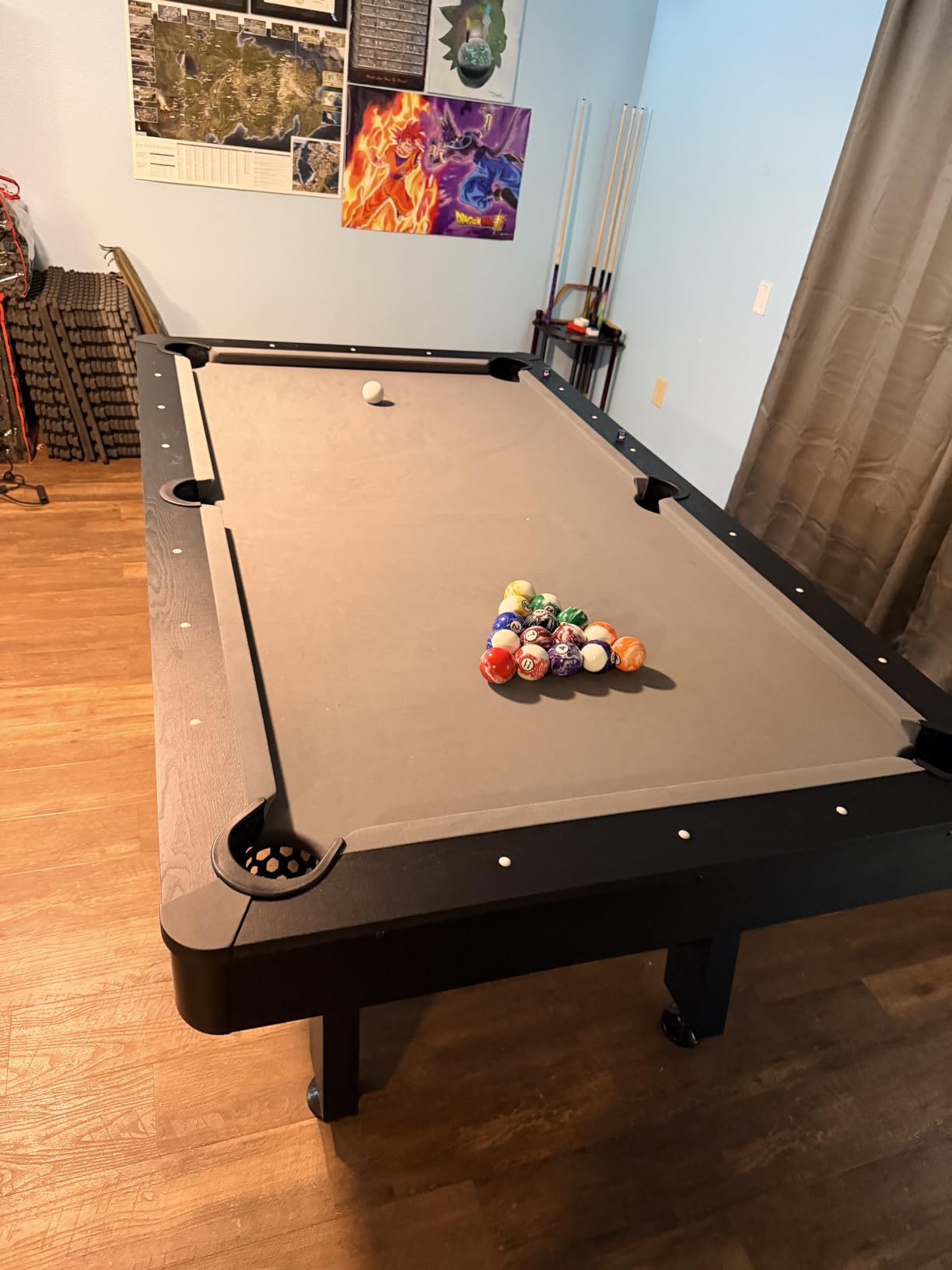 GoSports 7 and 8 ft Pool Tables with Wood Finish - Gray, Black, or Green Felt - Accessories Not Included customer photo 2
