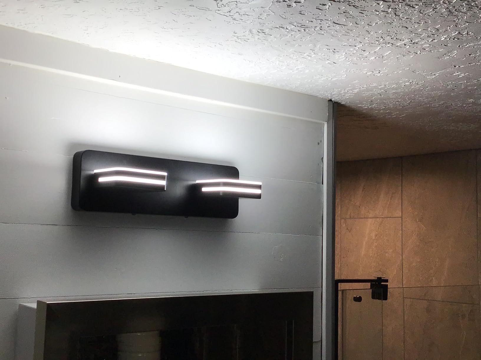 Torondo 360° Rotate LED Bathroom Vanity Light Fixtures, Acrylic Vanity Lights for Bathroom, Modern Wall Lighting Fixtures Over Mirror Living, Matte Black, Natural White, 4-Light, 27-Inch customer photo 2